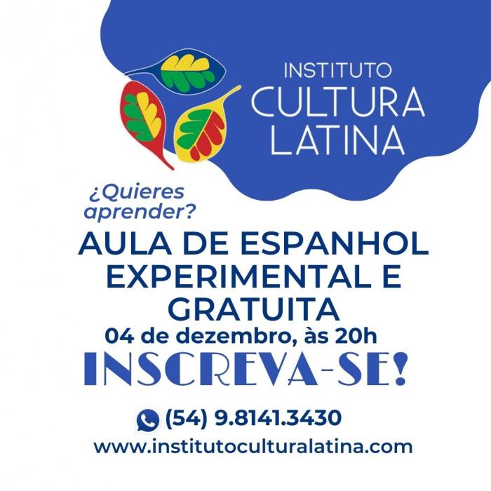 Aula de Espanhol Gratuita e Experimental